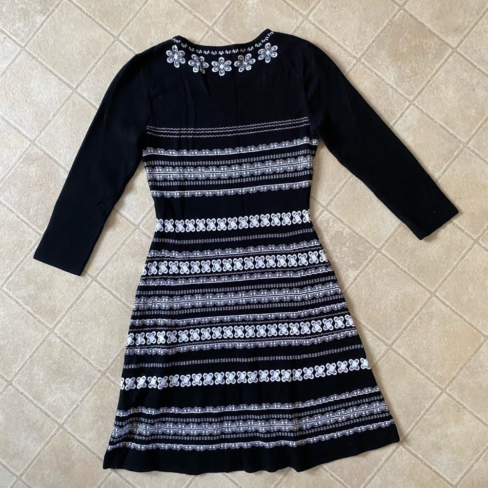 Cece Nordstrom Fair Isle A-Line Jacquard Knit Dress size S - Picture 7 of 13